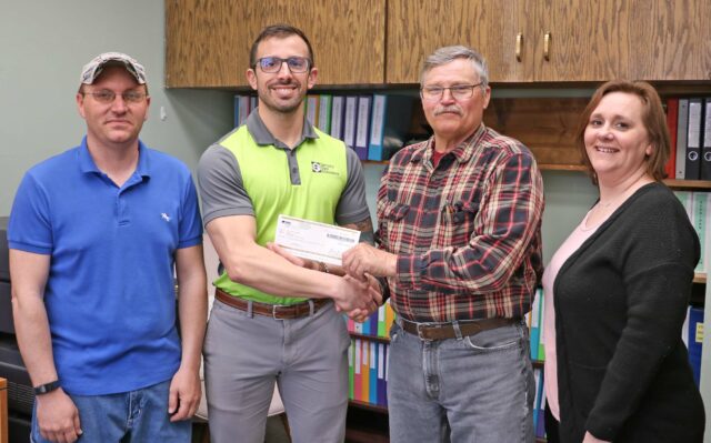 Security First Insurance Presents the City of Hay Springs with Dividend Check