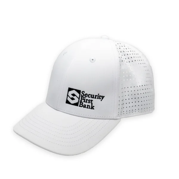 White Cap with Perforated Back