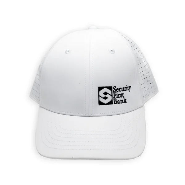 White Cap with Perforated Back