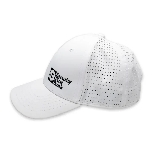 White Cap with Perforated Back