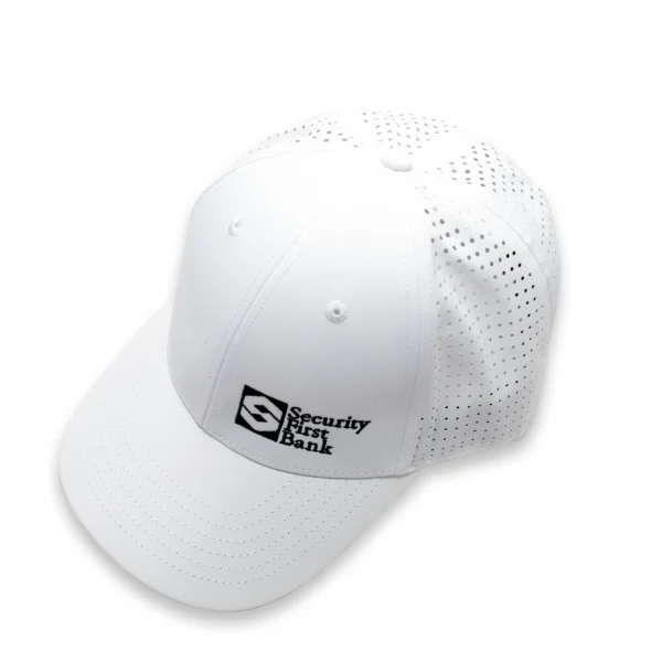 White Cap with Perforated Back