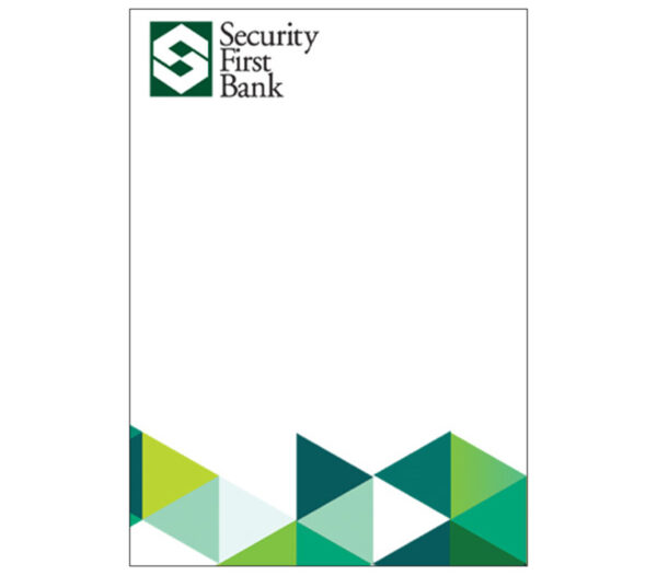 Security First Bank note pad