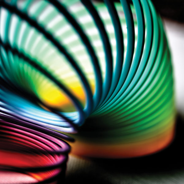 still picture of a rainbow slinky