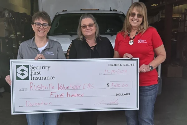 Security First Insurance Supports Rushville Volunteer EMS