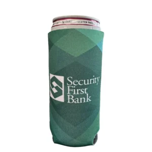 Security First Bank skinny can koozie