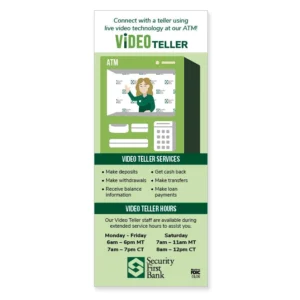 Video Teller Rack Card mockup