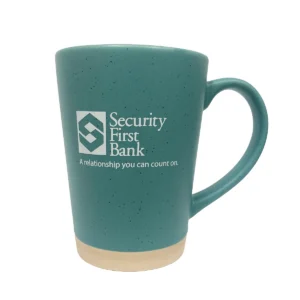 Teal Coffee Mug with Speckled Accents 16 oz.
