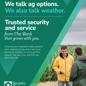 Lobby poster promoting ag lending