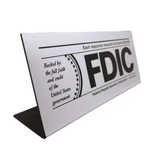 Silver FDIC Emblem