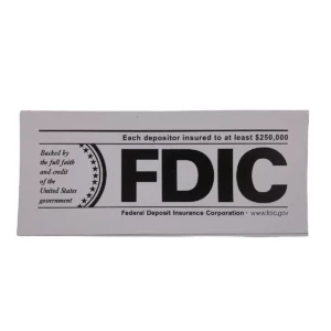 Silver FDIC Sticker