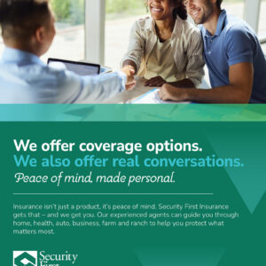 Lobby poster for insurance