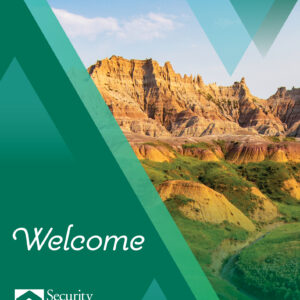 Security First Insurance welcome lobby poster with scenery from west river