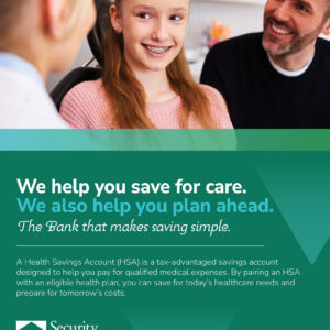 Lobby poster promoting health savings accounts