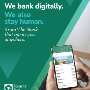 Lobby poster promoting Online and Mobile Banking