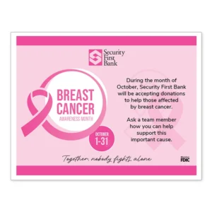 Breast Cancer Awareness counter mat
