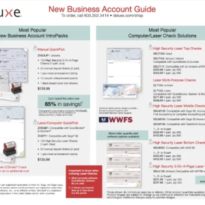 Deluxe New Business Account Guide page one